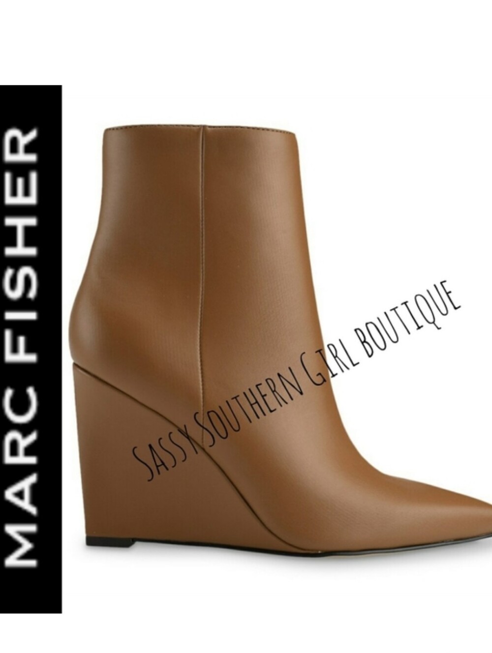 🆕⭐Marc Fisher Dark natural wedge boots